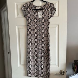 NWT: See You Monday Snake Print Bodycon Dress